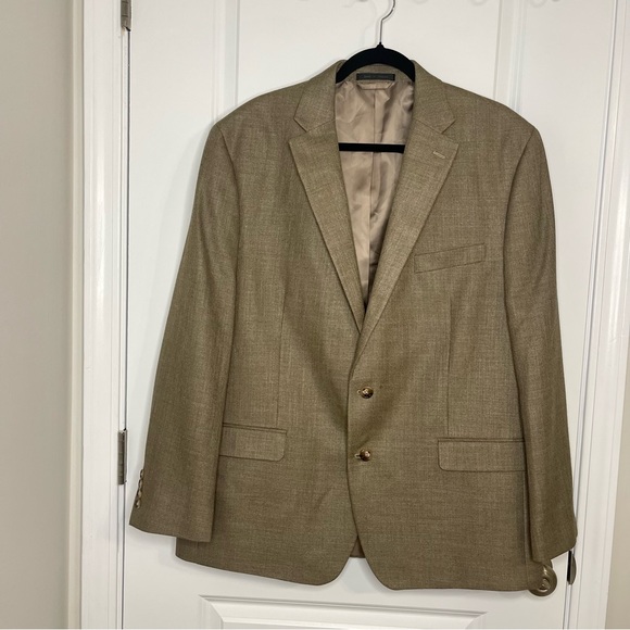Lauren Ralph Lauren Men's Blazer Jacket Linen Blend Tan Brown Size 46R - Picture 4 of 16
